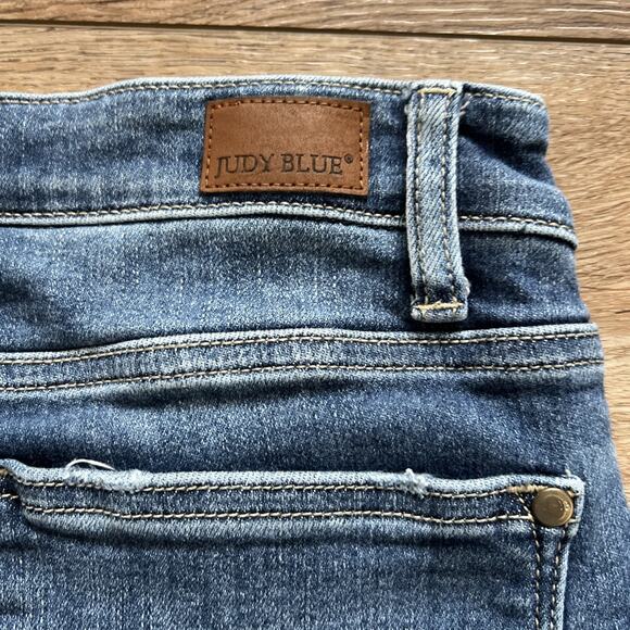 Judy Blue Jeans Women 11/30 Skinny Fit Button Fly Distressed Casual Stretch Boho - Picture 11 of 12